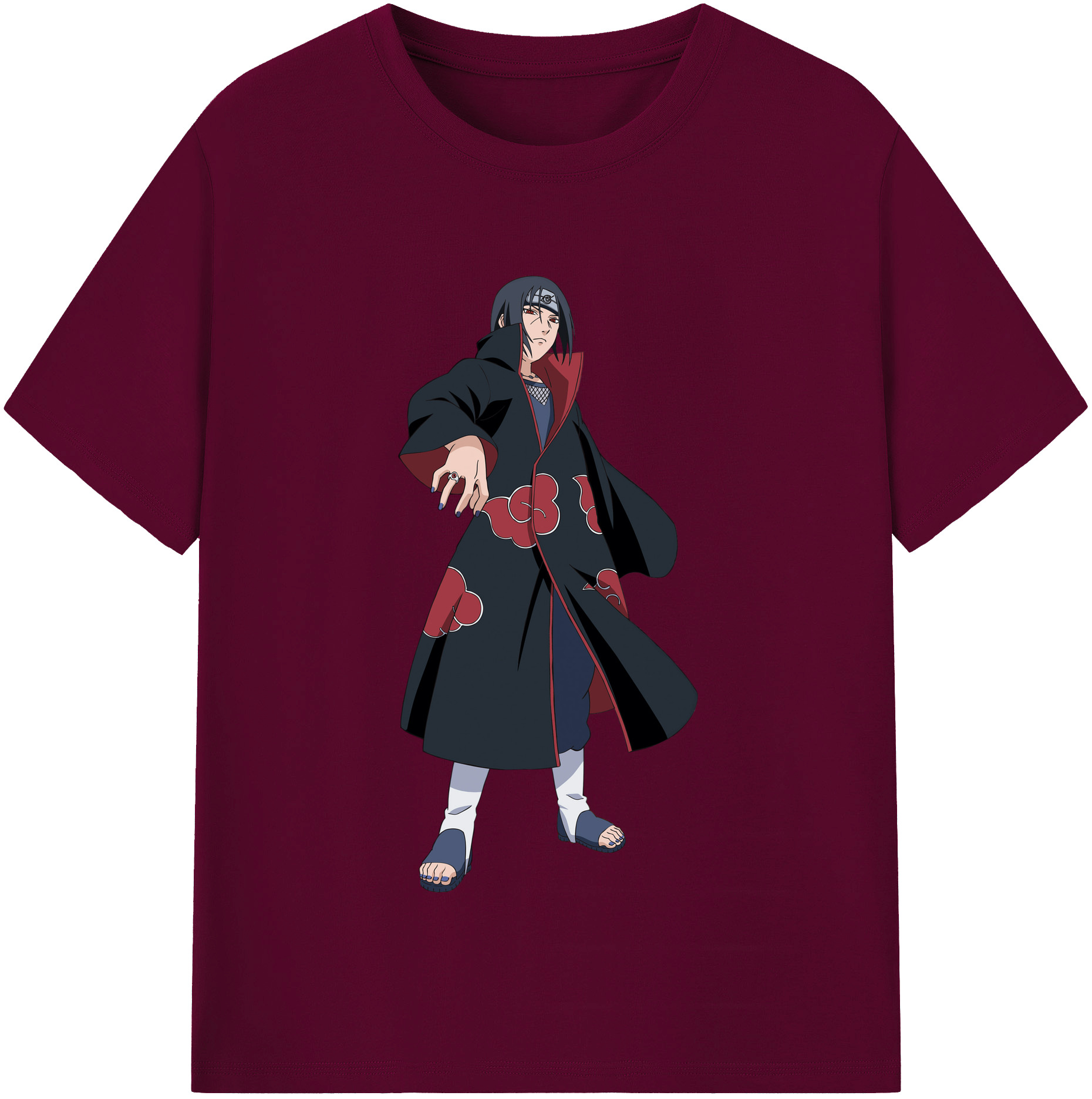 （画像用） NARUTO -ナルト- うちは イタチ Uchiha Itachi レディースカジュアルプリントTシャツ（綿100％）